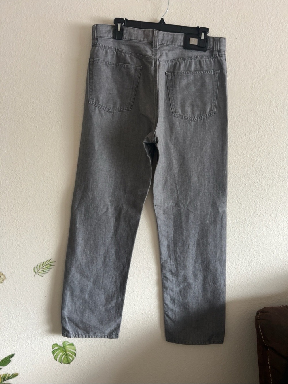 Boss Hugo Boss Alabama Gray Linen Cotton Jeans Pants Men’s W34 L32 View 4